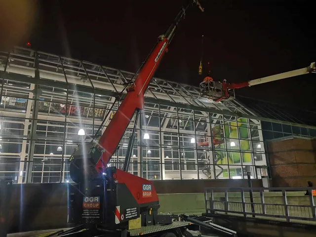 Replacing atrium glass