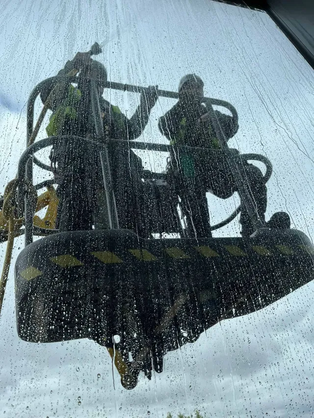 Finding leak in glass curtain wall