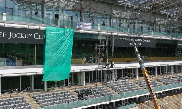 Replacing high-level glass at Newmarket Racecourse