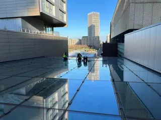 Repairing a glass roof