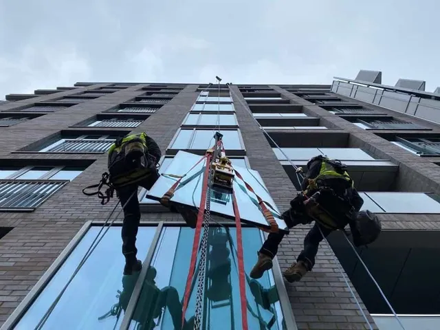 High level glass replacement