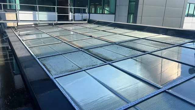 Damaged atrium roof