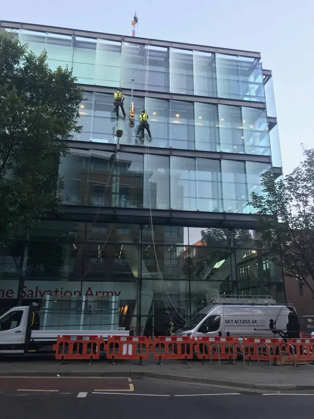 Replacing high-level glazing in London