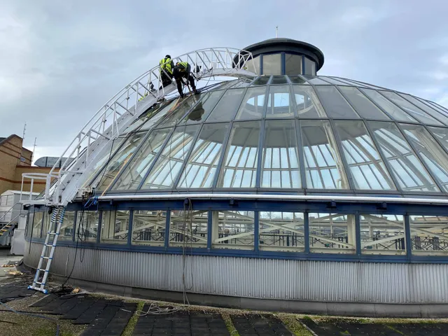 Atrium glazing maintenance work