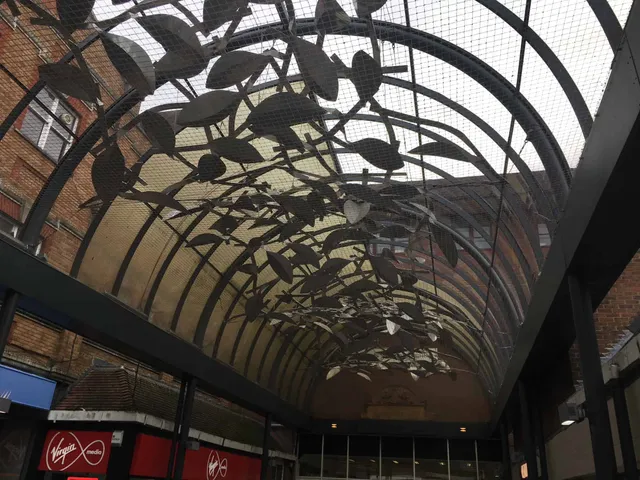 Refurbished shopping center atrium
